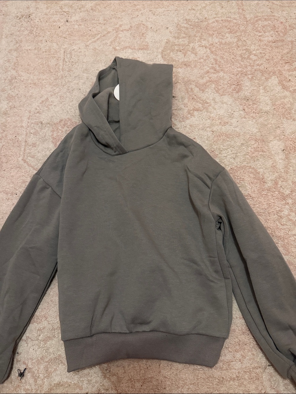 Classic Kids  Hooded Sweater in Gray/ Green